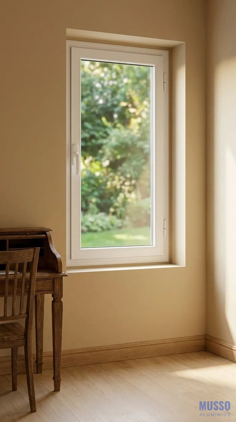 Modena Abrir DVH de 50 × 110 cm en blanco, instalada