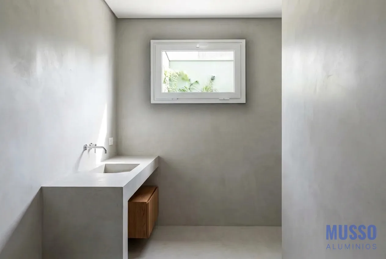 Modena Banderola DVH de 60 × 40 cm en blanco, instalada